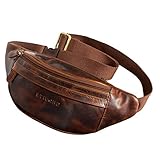STILORD 'Terry' Bauch Tasche Leder Vintage Hüfttasche für Herren Damen Belt Bag für Jogging Festival Urlaub Handy Gürteltasche Umschnalltasche Echtleder, Farbe:Kara - Cognac