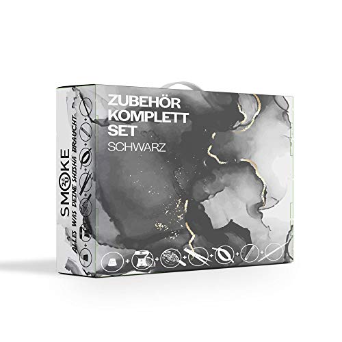 SMOKE 2U Premium Shisha Zubehör Komplett Set - Tragbare to Go Tasche - Kaminaufsatz Sieb Steinkopf Mundstück Schlauch… – Bild 5
