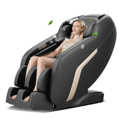BOSSCARE 3D Full Body Massage Chair, Zero Gravity SL-Track Shiatsu Recliner with AI Body Scanning, Lumbar Heating, Yoga Stretch for Home Office