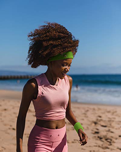 Suddora Wrist Sweatbands Also Available In Neon Colors - Athletic Cotton Terry Cloth Wristband For Sports (Pair) (Neon Green) #TOP4