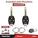 KeylessOption Key Fob Replacement for 2003 2004 2005 2006 2007 2008 2009 2010 Honda Accord Element Keyless Remote Control, 4-Button OUCG8D-380H-A - 2 Pack