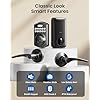 Veise Keyless Entry Door Lock with 2 Lever Handles - Electronic Keypad Deadbolt, Easy Installation Digital Smart Front Door Lock Set, Matte Black