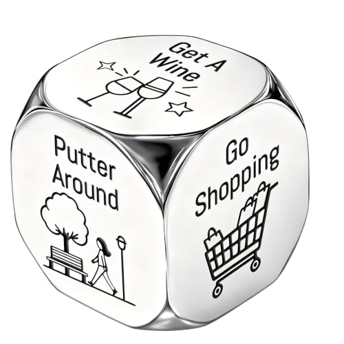 UNICRAFTALE 1 Set Stainless Steel Retirement Activity Dice Gifts