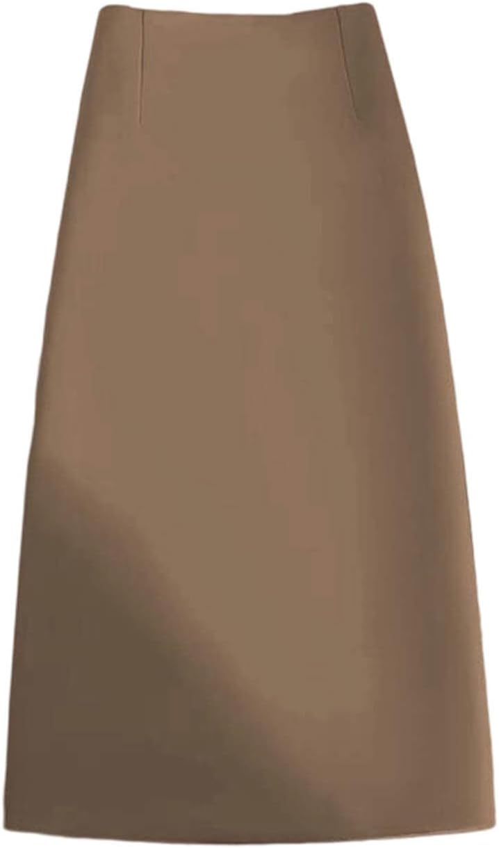 High Waisted Skirts for Women's Business Casual Pencil Midi Skirt Split Back Elegant Slim Fit Work Fashion Skirt