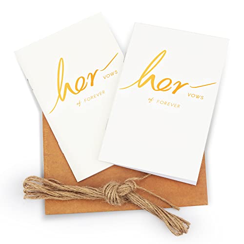 Swatom Vow Books For Wedding Her And Her Vow Books Wedding Gift Booklet For Lesbian Couples 28 Pages 5,9" X 3.9" Time Capsule Love Letter Notebook(Her & Her 2Pcs) #TOP19