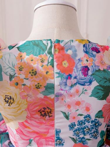 Image of TAGAS Girls' Princess Dress | Girl Floral Print Dress |Dresses birthdaydress for Babygirls |