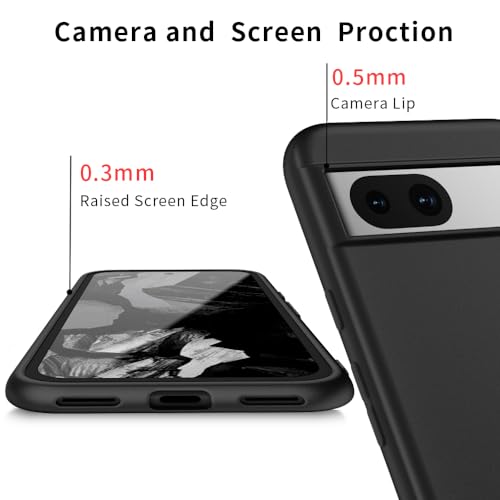Image of X-level for Pixel 8A Case, Slim Fit Ultra-Thin Soft Flexible TPU Light Cases [Guardian Series] Anti-Slip Matte Finish Coating Silky Touch Protective Phone Back Cover for Pixel 8A -Black