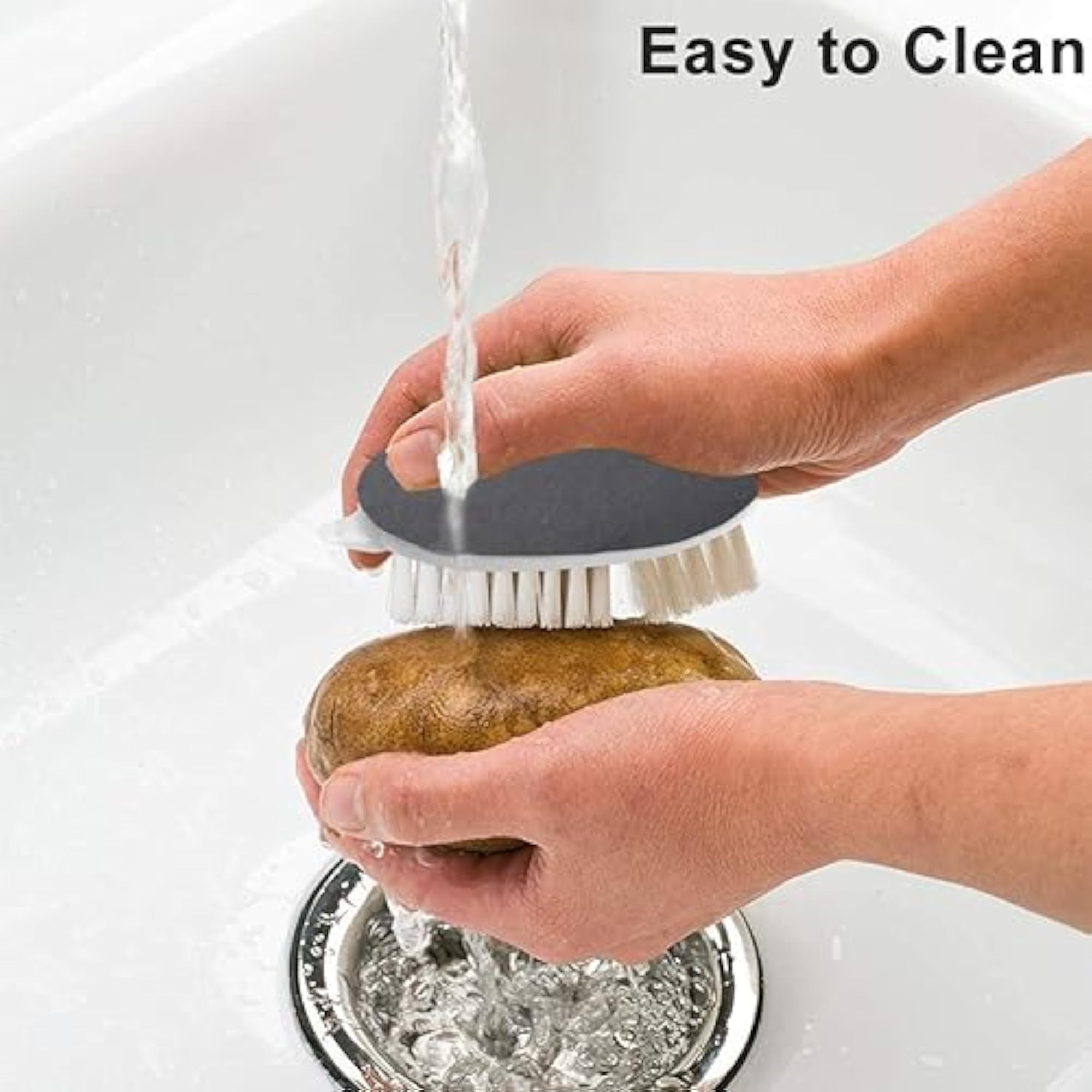 Flexible Non-Slip Vegetable Brush for Potatoes and Mushrooms