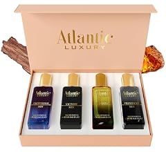 Atlantic Luxury Series Perfume Gift Set for Men – Pack of 4 Long Lasting Men’s Perfumes | Ideal Gifts for Men, Birthday, Anniversary &amp; Valentine’s Day