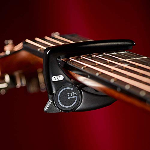 G7Th Performance 3 Art Capo - 6 String, Satin Black - Bundled With Dunlop Variety Pick Pack #TOP5
