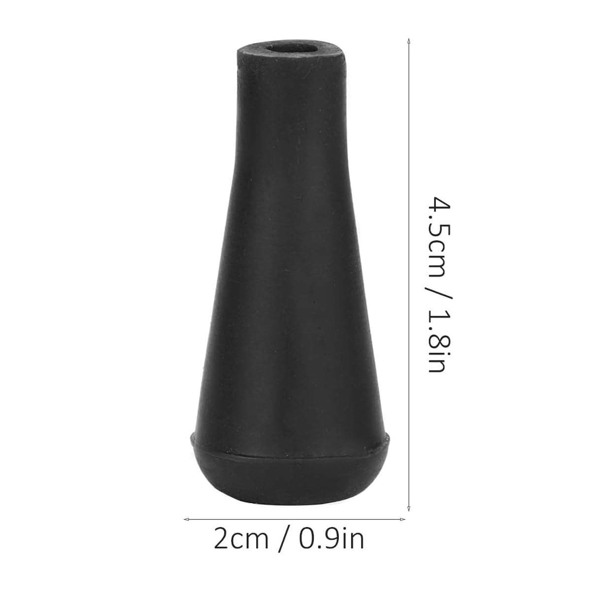 Lot de 10 pointes de flèche en caoutchouc de rechange pour flèches en fibre de verre et carbone (noir, 8 mm)