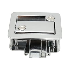 Camper deurslot, reisaanhangwagen toegangsdeurslot Verdikte basis Hoge beveiliging Stil ontwerp voor camper(Chroom)