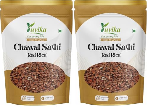 Image of YUVIKA Chawal Sathi - Red Rice (400 Grams) (Pack of 2)