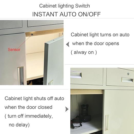 Image of Jackal Single Door Magnetic Sensor Switch for LED Lights, Auto On Off Wardrobe Light Switch, 12V Plug and Play Closet Cupboard Drawer Lighting Controller