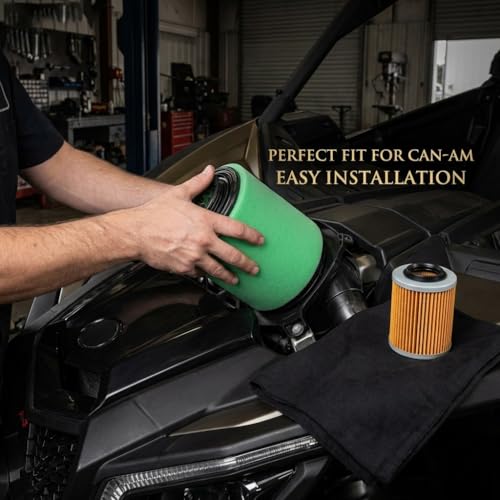 Image of Air Filter /oil filter Compatible with Can-am Outlander Renegade 450 500 570 650 800R 850 1000 1000R 4x4 2012-2023#707800371 420256188 /711256188 (2 Sets, 2 Sets)
