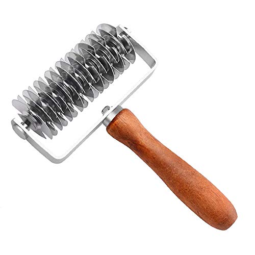 Inoxydable Pizza Lattice, Pizza Lattice Cutter Roller, Roulette à Losanges à Pâtisserie, Ce Rouleau Est Durable Et Sans Goût, c'Est Un Outil De Cuisine Pour Les Gâteaux De Biscuits, La Pizza, Le Pain