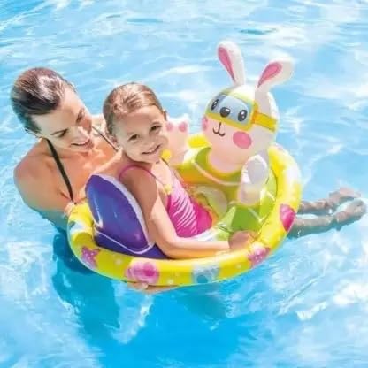 SVS ONLINE Inflatable Baby Float Ring Swimming Pool Toys Tube Raft for Babies, Swimming Stuff & Toddlers (Cartoon Float Swimming Ring) 2