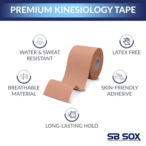 image for SB SOX Original Cotton Kinesiology Tape Roll – Best Latex Free Athle