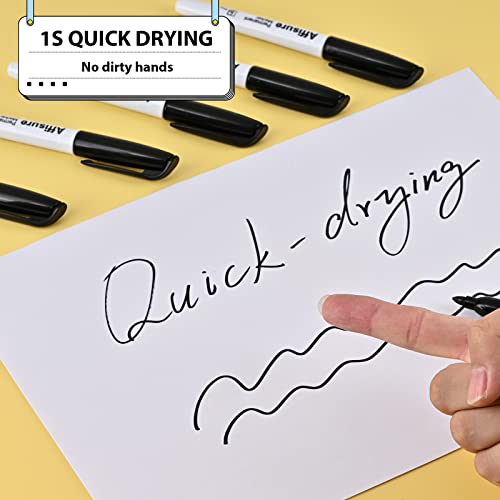 Affisure Permanent markers, 100 packs permanent markers bulk, quick dryingin one second, waterproof, smooth, noteasy to erase, durable, can be markedon glass, tiles and cloth, office supplies - Thumbnail 4