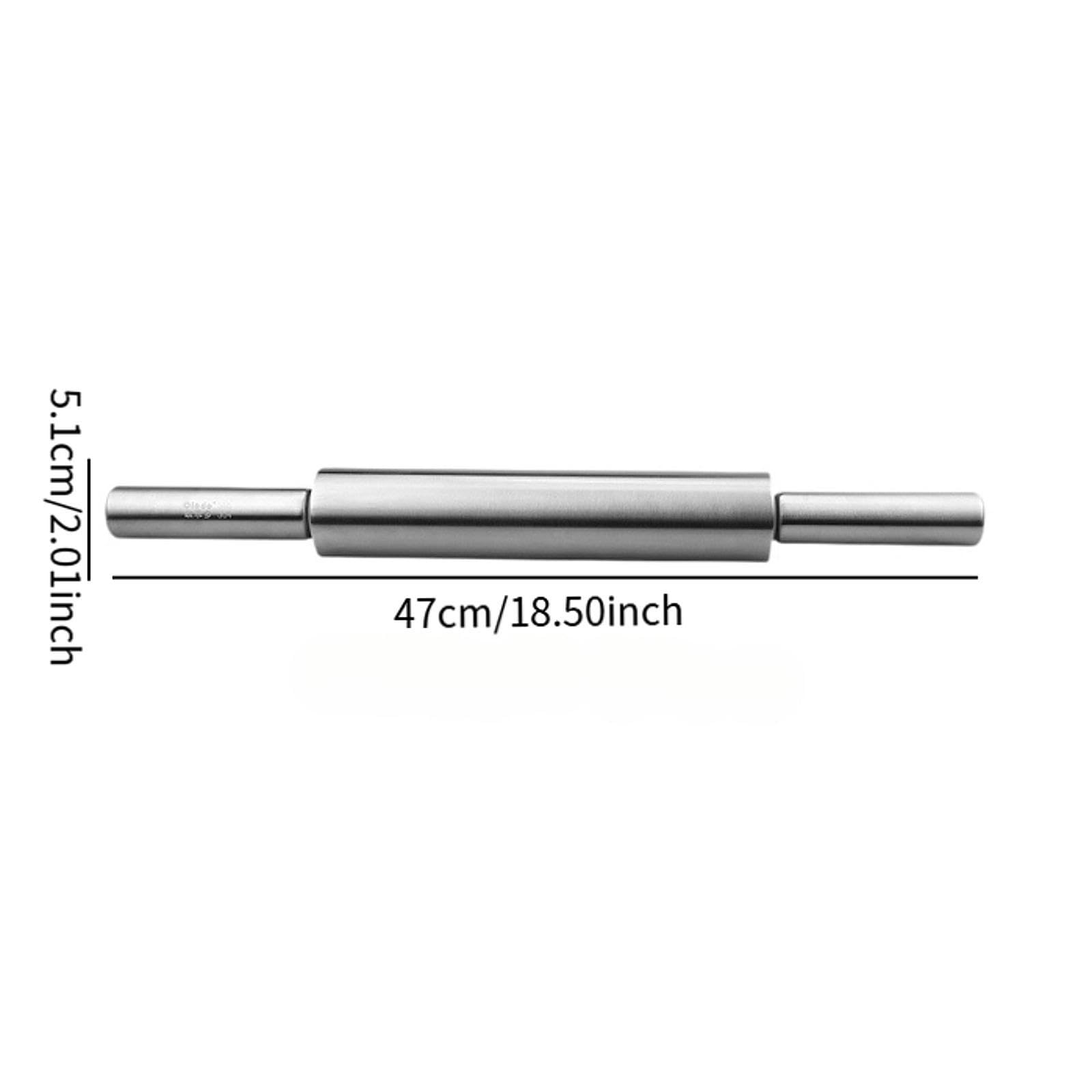 Rodillo de Acero Inoxidable para Hornear con Superficie Antiadherente Accesorio Manual Herramienta para Pasteles Utensilio Multifuncional Adecuado Par, S