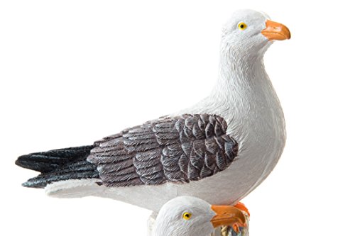 Statuette Couple Mouettes Cadeau Idéal pour Passionnés d'Oiseau de Mer et Rame