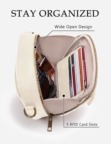 Image of Yarnic Small Crossbody Bag, Vegan Leather Cell Phone Purse for Women, Vintage Wallet Bag with Card Slots
