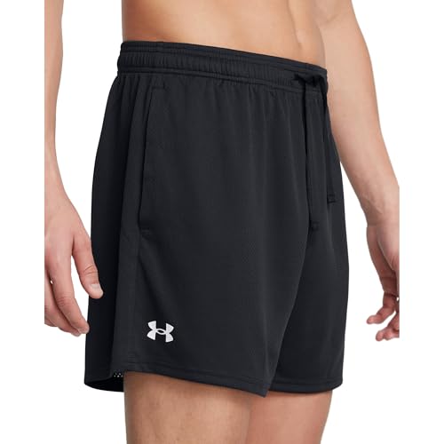 Under Armour Men's Tech 6 Inch Mesh Shorts, (001) Black / / White, Small by Under Armour - Used condition - Image 3