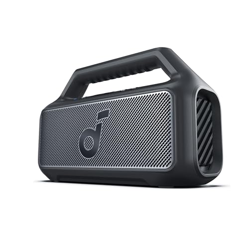 Soundcore Enceinte Bluetooth puissante Boom 2, Son de 80 W avec Caisson de Basse et BassUp 2.0, 24h, IPX7, USB-C, Bluetooth 5.3, Enceinte Portable, Le Camping, la Plage et Le Jardin