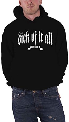 Sick Of It All Logo Hombre Sudadera con Capucha Negro M, 80% algo...
