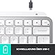Logitech MX Keys Mini Kabellose Tastatur, Kompakt, Bluetooth, Hintergrundbeleuchtung, USB-C, Kompatibel mit Apple macOS, iOS, Windows, Linux, Android, Metallgehäuse - Pale Grey