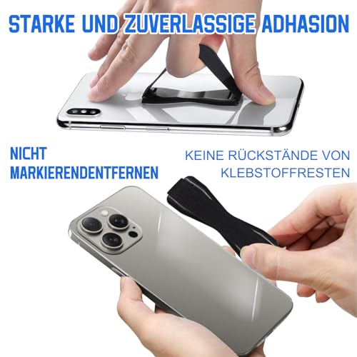 3 Stück Premium Smartphone Fingerhalter Handy Halter, Einhandbedienung Handy Halter Fingerhalter Griff Halter, Selfie Handy Halter Selbstklebender Handy Griff