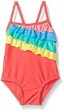 Carter's Girls' One-Piece Swimsuit, Red Rainbow, 9 Months
