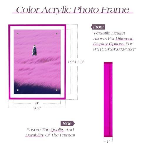 TWING 8x10 Picture Frame Magnetic Colored Acrylic Photo Frame Self Standing by TWING - Used condition - Image 3