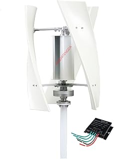 12000W Vertikal Kein Lärm 3 Blätter Aluminiumlegierung Windturbinengenerator, 220V 12V 24V 48V Magnetschwebe-Windkraftanlage Mit Controller Für Die Straßenbeleuchtung Zu Hause (Weiß)