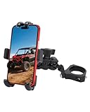 MOMI RAC GP UTV Phone Mount Heavy Duty, Aluminum SXS Phone Holder 360° Adjustable for 1.75'-2' UTV Round Bar, Fit RZR Ranger Maverick x3 Talon Pioneer Mule for 4 to 7.2 Inch Cell Phone