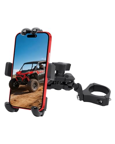 MOMI RAC GP UTV Phone Mount Heavy Duty, Aluminum SXS Phone Holder 360° Adjustable for 1.75