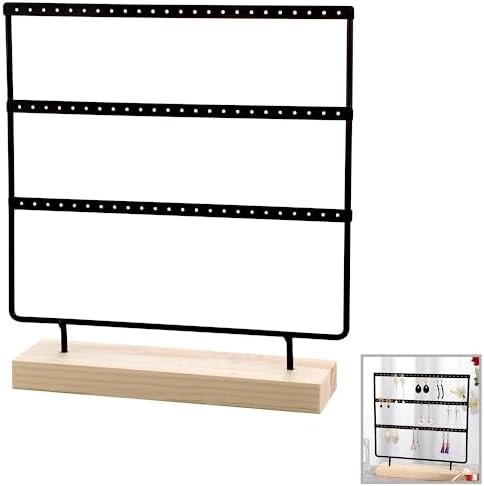 AURSTORE Porte-boucles D'oreilles 60 Trous - Support Bijoux Or - Rangement Organisé Coiffeuse