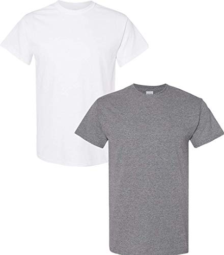 T-shirt en jersey confortable à col montant homme blanc Gildan XXL coton stretch
