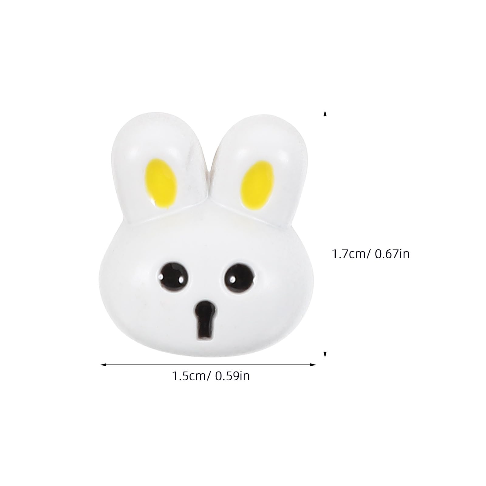 SEWACC 12pcs Rabbit Buttons, Bunny Buttons Animal Buttons Resin Crafts Buttons for Knitting Sewing Accessories - Image 4