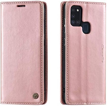 UEEBAI Wallet Case for Samsung Galaxy A71, Premium PU Leather Case Vintage Matte Wallet Flip Cover [Card Slots] [Magnetic Closure] Stand Function Folio Shockproof Full Protection - Black