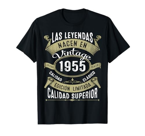 71 Años Cumpleaños Regalo Hombre Mujer Vintage 1955 Camiseta