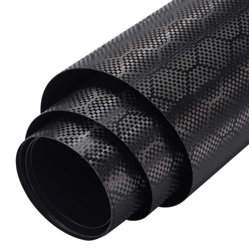 XhuangTech Adhesivo de fibra de carbono para coche, diseño de panal de abeja, adhesivo brillante de liberación de aire, impermeable, película protectora de pintura exterior interior para coche,