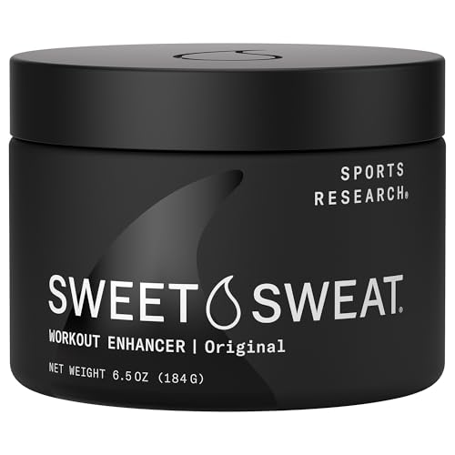Sports Research Sweet Sweat Workout Enhancer Gel Thermogenic Exercise Topical Gel for Faster Sweating - 6.5 oz Jar