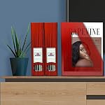 Acrimet Magazine File Holder, Vertical Desk Organizer, Clear Red, 2 Pack - Image 2