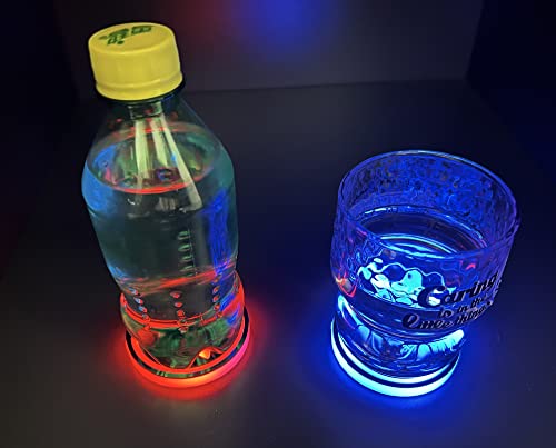 Lzlrun 2Pcs Custom Logo Led Car Cup Holder Light 7 Colors Changing Usb Charging Mat Luminescent Cup Pad Led Interior Atmosphere Lamp #TOP5
