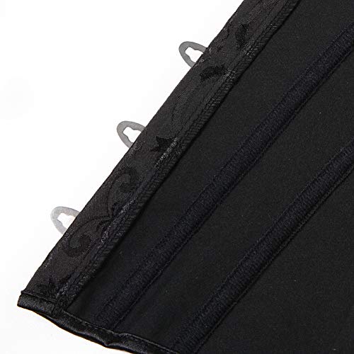 Women's Vintage Palace Jacquard Strapless Overbust Corset Bustier Bodyshaper X-Small Black #TOP6