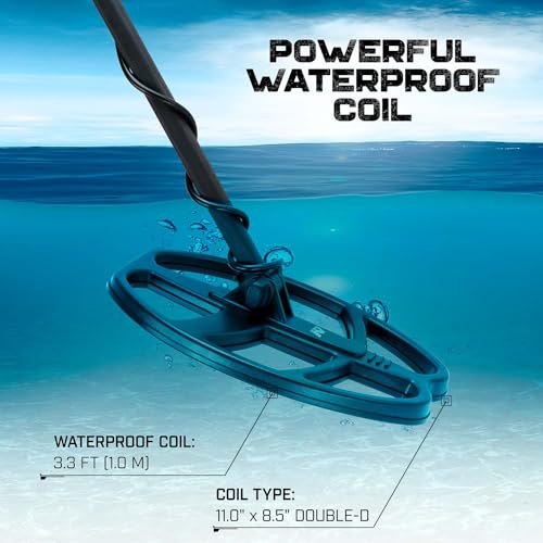 Image of MINELAB X-Terra Voyager All-Terrain Professional Pinpointing Metal Detector for Adults, 4 Detect Modes, Clear Target ID, Backlit Displays, Complete with Waterproof Coil, Headphones, Backpack, Shovel