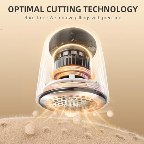 BZGG Fusselrasierer Elektrisch,Tragbarer Aufladbar Elektrisch Fusselentferner,LED-Anzeige,3 Geschwindigkeiten Sind Einstellbar Fusselfräse für Verschiedene Stoffe,Weiß