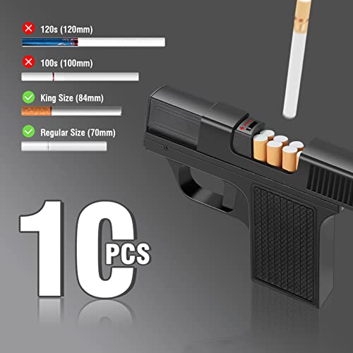YUSUD Cigarette Case, Joint Holder Case with Torch Jet Lighter, Pocket Box for Weed Accessories, Cigarette Pack for 10pcs King Size, Unique Birthday Christmas Gifts for Women Men