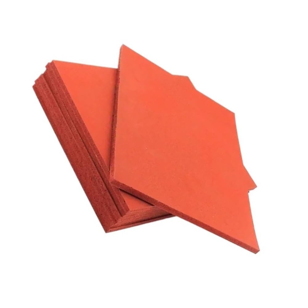 Silikonowa mata do pras termicznych Samoprzylepny arkusz pianki silikonowej, czerwony, o grubości 1-5 mm, do uszczelniania rur(500x500x5mm)